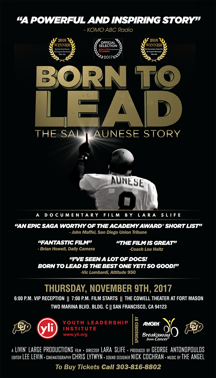 Born To Lead original November 2017 screening poster
